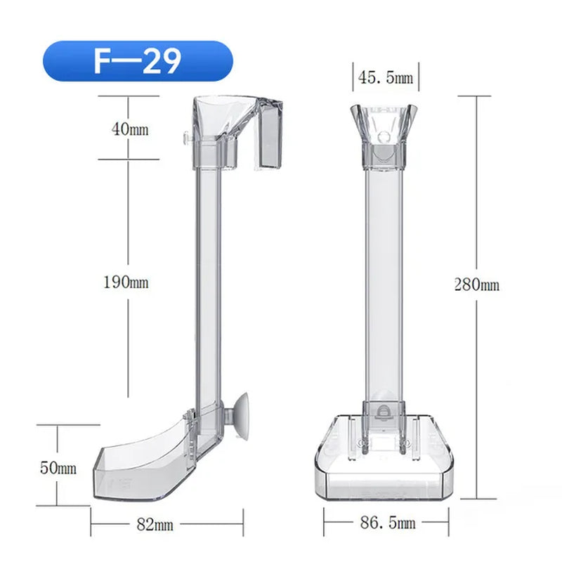 Aquarium Acrylic Feeding Tube Anti-Stuck Fish Design Transparent Fish Feeder Suitable for a Variety of Fish Tanks