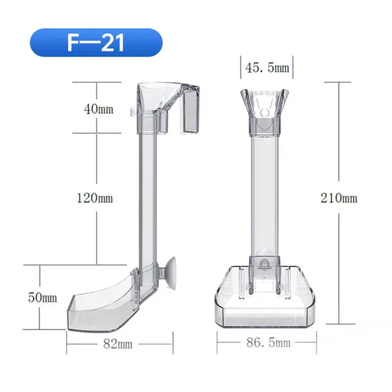 Aquarium Acrylic Feeding Tube Anti-Stuck Fish Design Transparent Fish Feeder Suitable for a Variety of Fish Tanks