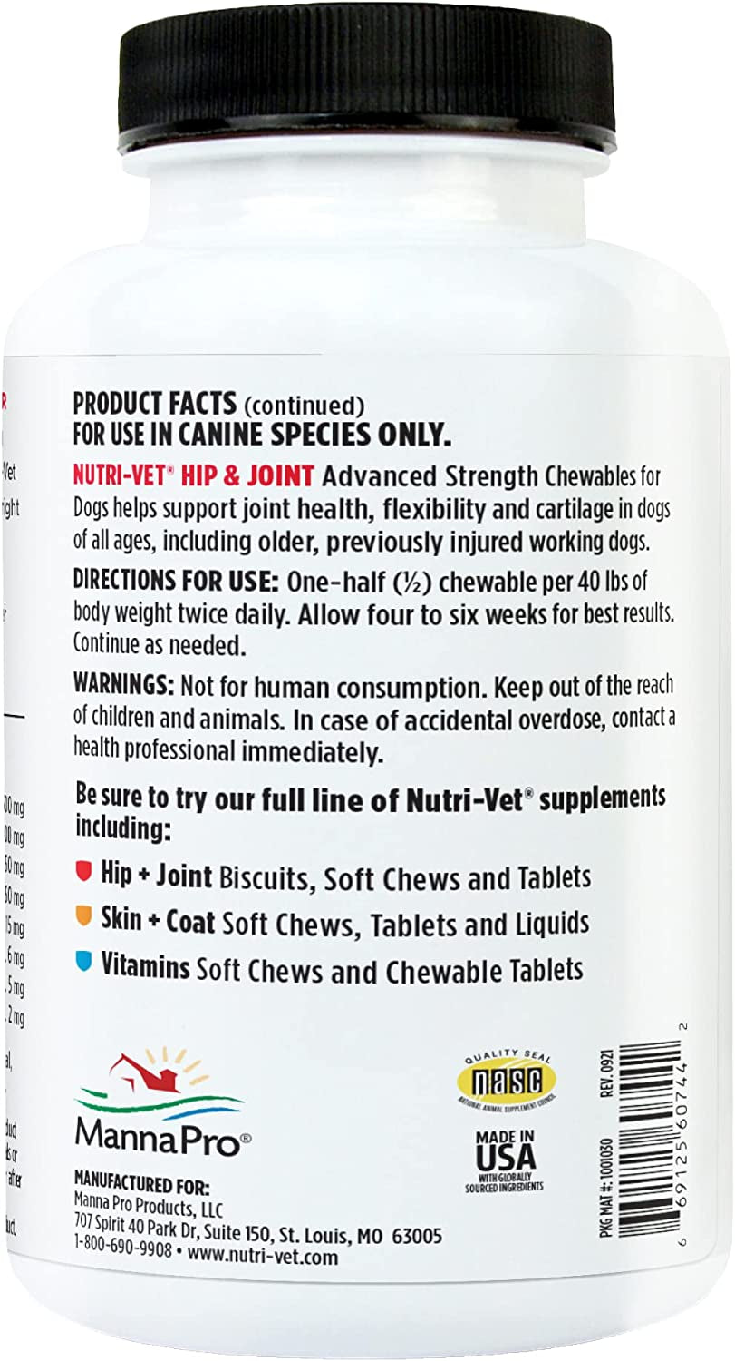 Advanced Strength Hip & Joint Chewable Dog Supplements (Packaging May Vary) 300 Count